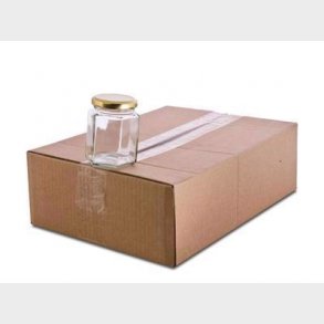 Glas 6kant 225g. inkl. l�g & karton 20stk