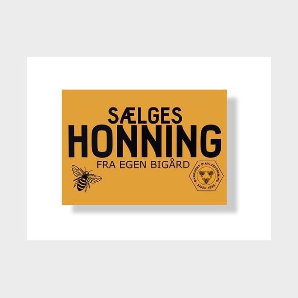 Honning skilt klisterm�rke 33,3x24,5